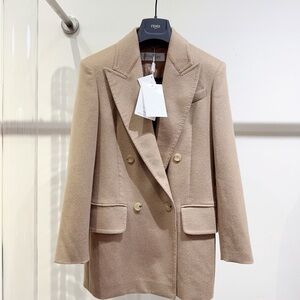 🚩steal Authentic MaxMara Beige Double-Breasted Blazer
